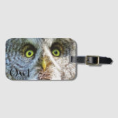 Koele Uil Bagage Label (Voorkant (horizontaal))