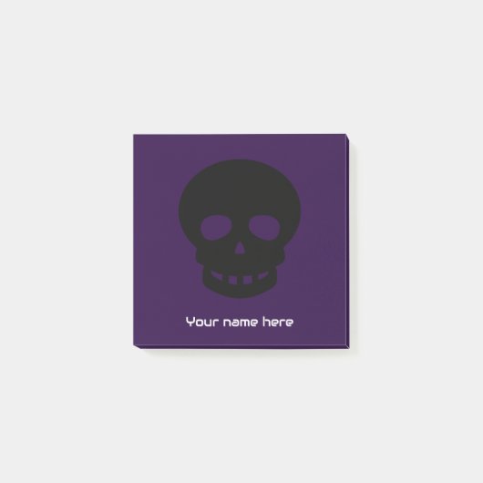 Koele Unieke Gothic Schedel Paarse en Zwart Post-it® Notes (Voorkant)