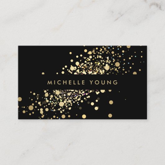 KOELE & UNIEKE GOUDEN CONFETTI VISITEKAARTJES (Voorkant)