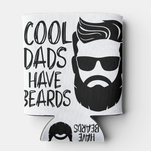 Koele vaders hebben baarden blikjeskoeler (Achterkant)