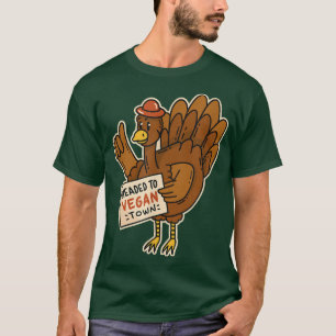Koele vegetarische stad kalkoen t-shirt
