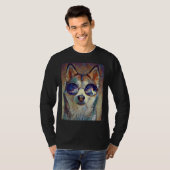 Koele verf Husky T-shirt (Voorkant volledig)