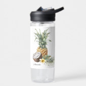 Koele Verfrissende Tropische Ananas met Naam Waterfles (Links)