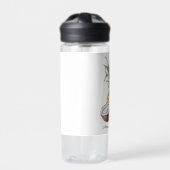 Koele Verfrissende Tropische Ananas met Naam Waterfles (Voorkant)