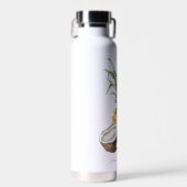 Koele Verfrissende Tropische Ananas met Naam Waterfles (Voorkant)