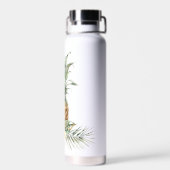 Koele Verfrissende Tropische Ananas met Naam Waterfles (Achterkant)