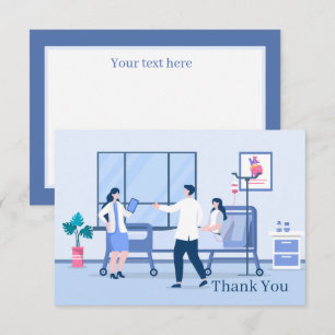 koele verpleegkundige Doctor of staf Bedankkaart