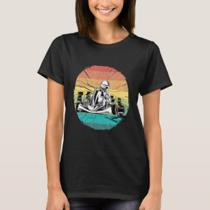 Koele vintage GoKart die snel rijdt sportwagen kar T-shirt