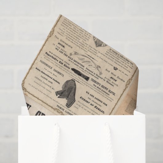 koele vintage krant feest zakdoek tissuepapier (Cadeauzakje)