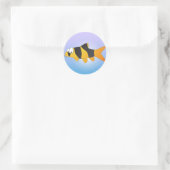 Koele vis - Clown loach Ronde Sticker (Tas)