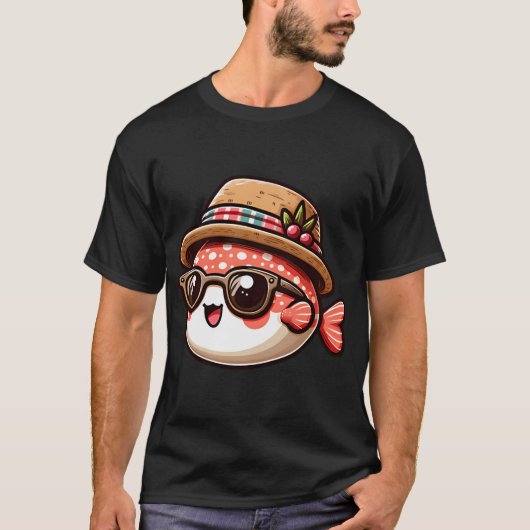 Koele Vis in Hoed T-shirt (Voorkant)