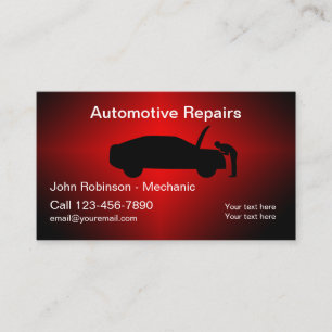 Koele Visitekaartjes voor Autoreparatiewerkplaatse