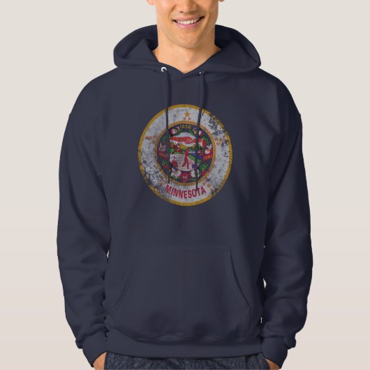 Koele  vlag van de deelstaat Minnesota Hoodie (Voorkant)