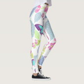 koele vlinder, bladeren, bloemontwerp leggings (Rechts)