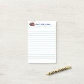 Koele Voetbalcoach Gelijnd Aangepast Post-it® Notes (Op bureau)