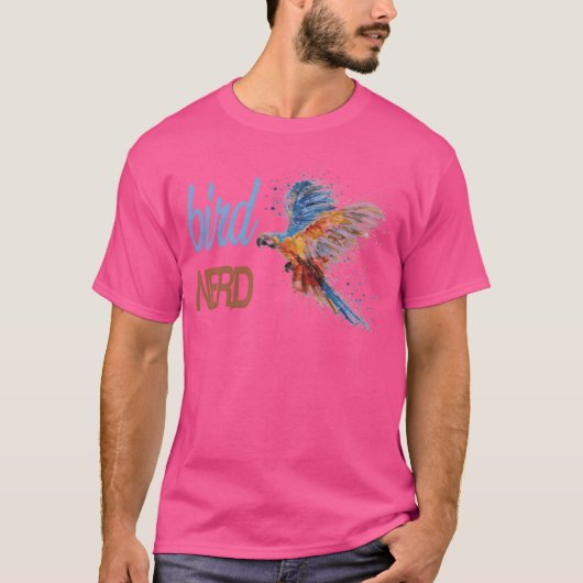 koele vogel die naar mannen kijkt , vogelvogel t-shirt (Voorkant)