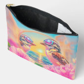 Koele vogels met zonnebril bij zonsondergang etui (Open)