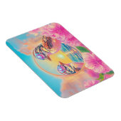 Koele vogels met zonnebril bij zonsondergang magneet (Rechterzijde)