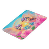 Koele vogels met zonnebril bij zonsondergang magneet (Linkerzijde)