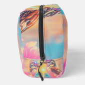 Koele vogels met zonnebril bij zonsondergang toilettasje (Rechts)