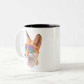 koele vos tweekleurige koffiemok (Voorkant links)