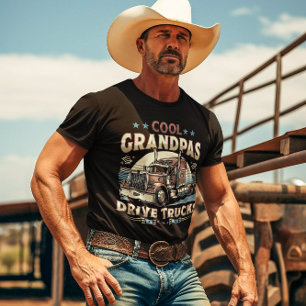 Koele vrachtwagen met de trucking vibe t-shirt