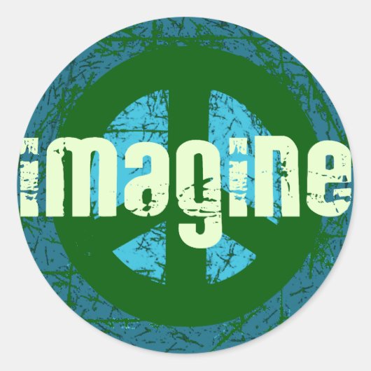 Koele Vrede Anti-oorlog Ronde Sticker (Voorkant)