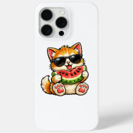 Koele Watermeloen Kat iPhone 15 Pro Max Hoesje