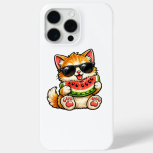 Koele Watermeloen Kat iPhone 15 Pro Max Hoesje
