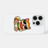 Koele Watermeloen Kat iPhone Hoesje (Achterkant horizontaal)