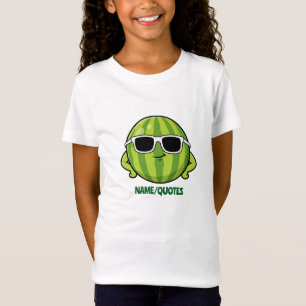 Koele Watermeloen Zonnebril Cartoon Grafisch T-shirt