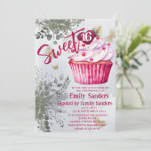 Koele waterverf groen cupcake kaart (Staand voorkant)
