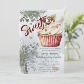 Koele waterverf groen cupcake kaart (Staand voorkant)