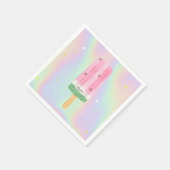 Koele Waterverf IJs Holografisch Servet (Hoek)