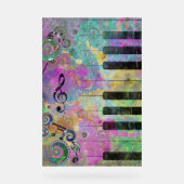 Koele Waterverf Kleurrijke Piano Acryl Bord (Voorkant)