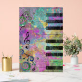 Koele Waterverf Kleurrijke Piano Acryl Bord (Huwelijk)