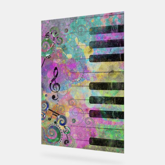 Koele Waterverf Kleurrijke Piano Acryl Bord (Hoek)