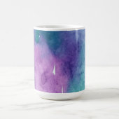 Koele Waterverf Mok Blauw, Groen, Paarse (Center)