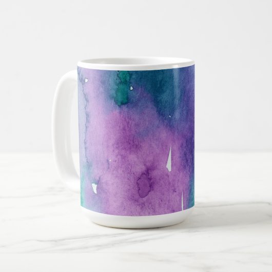 Koele Waterverf Mok Blauw, Groen, Paarse (Voorkant links)