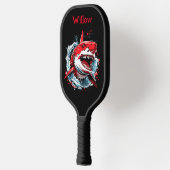 Koele Waterverf Shark Head Modern Monogram Pickleball Paddle (Links)