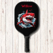 Koele Waterverf Shark Head Modern Monogram Pickleball Paddle