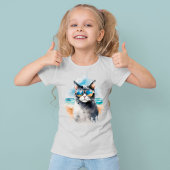 Koele Waterverf Zomerkat T-shirt