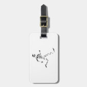 Koele weergave van de looppas bagagelabel (Voorkant verticaal)