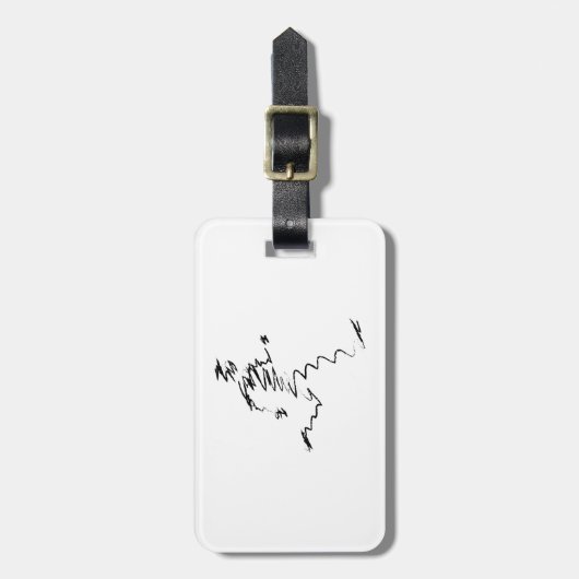 Koele weergave van de looppas bagagelabel (Voorkant verticaal)