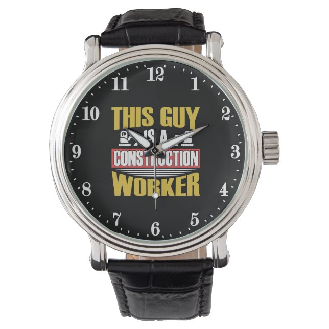 Koele werknemer woordkunst  horloge (Voorkant)