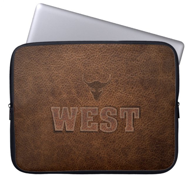 Koele Westerne tekst - Pas hem aan Laptop Sleeve (Voorkant)