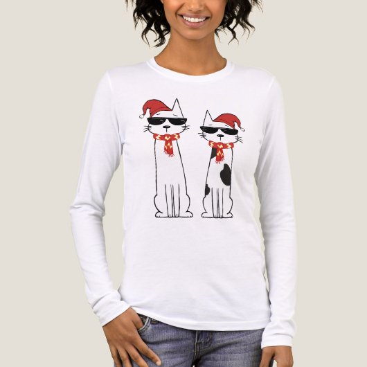 Koele Winterkatten Tri-Blend Shirt (Voorkant volledig)