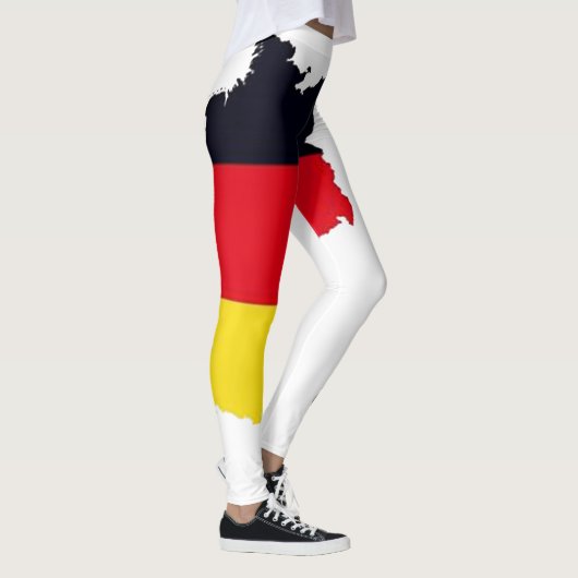 Koele witte Duitse vlag patroon sexy hot design Leggings (Rechts)
