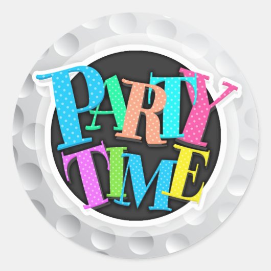 Koele witte golfbal textuur, Golfer Ronde Sticker (Voorkant)