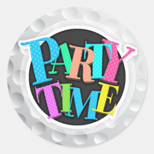 Koele witte golfbal textuur, Golfer Ronde Sticker